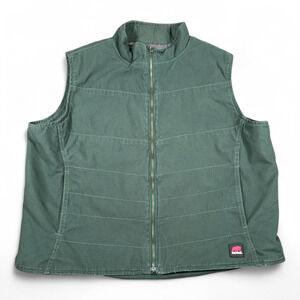 Berne Vest Womens 2XL XXL Green Quilted Lined Workwear Outdoor Cowgirl Rancher